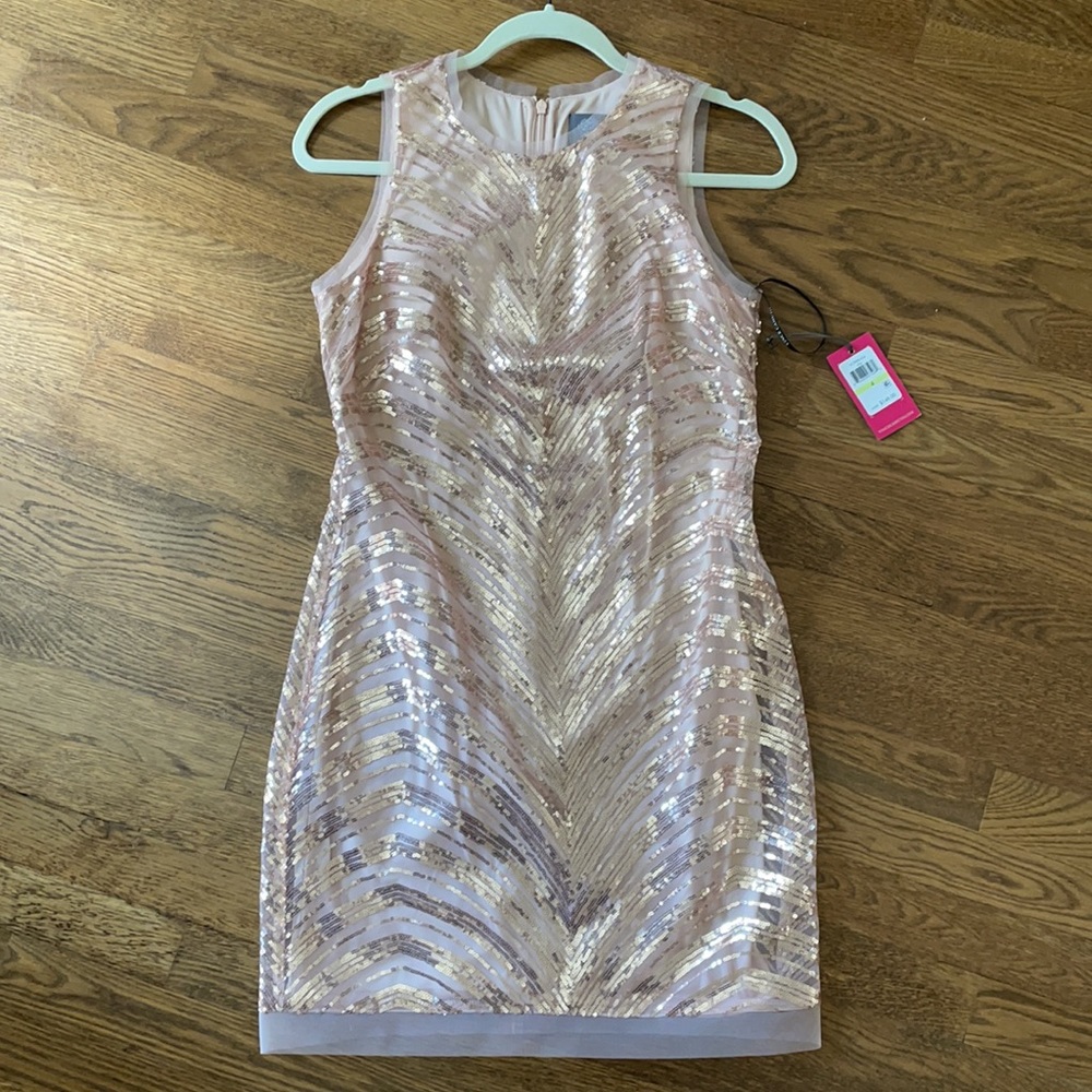 Vince Camuto Rose Gold party dress